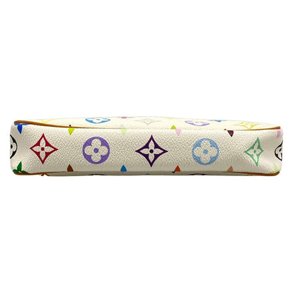 Louis Vuitton Handbag Monogram Multicolor Pochette Accessoires Blanc Leather — view 5