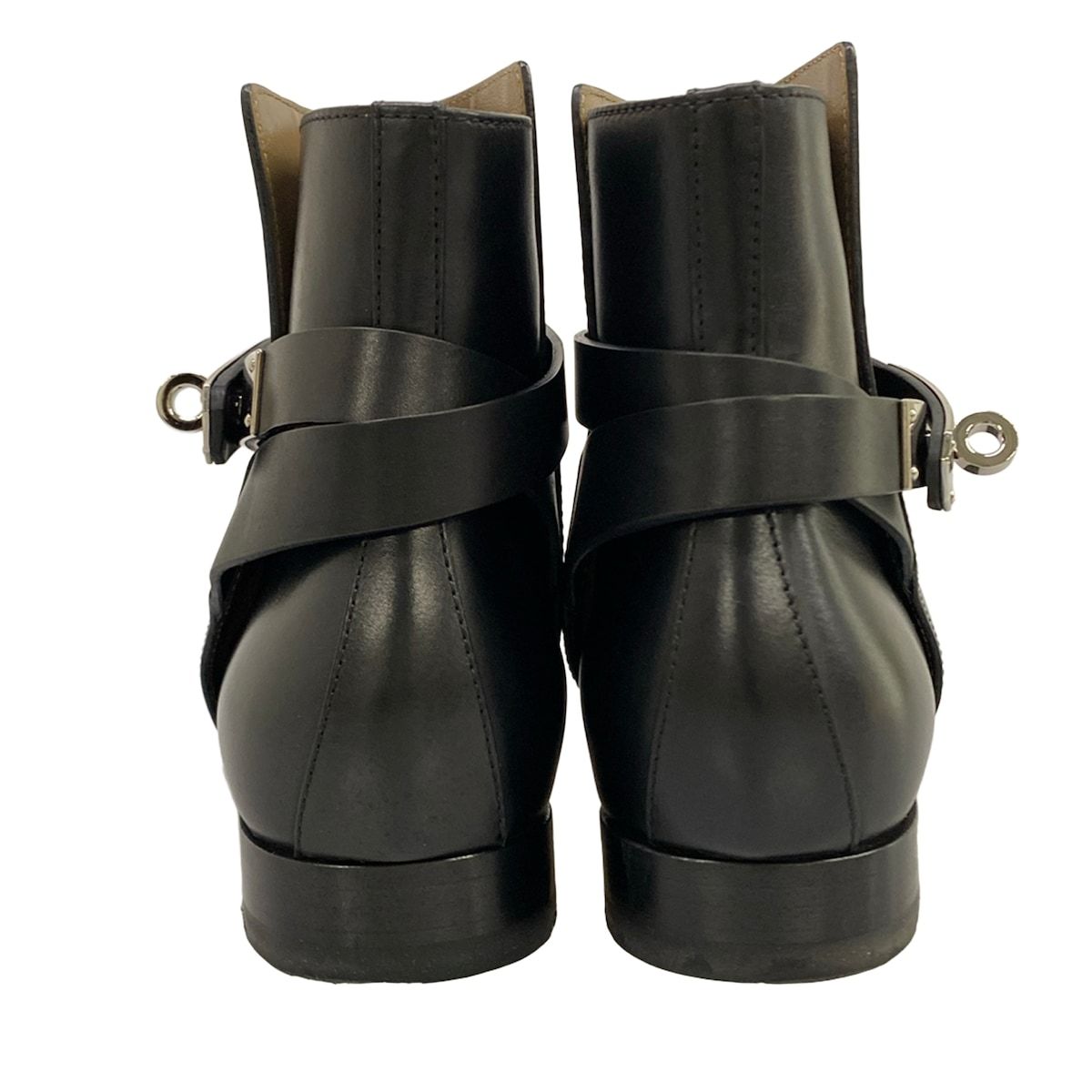 Hermes Short Boots Neo Black Kelly Silver — view 6