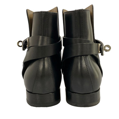 Hermes Short Boots Neo Black Kelly Silver — view 6