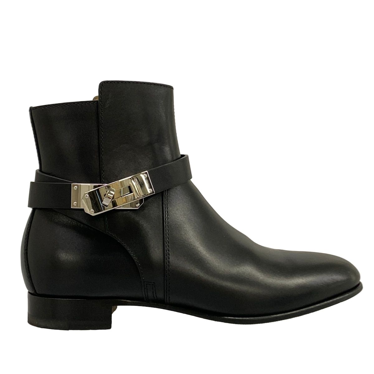 Hermes Short Boots Neo Black Kelly Silver — view 4