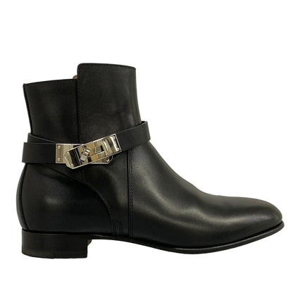 Hermes Short Boots Neo Black Kelly Silver — view 4