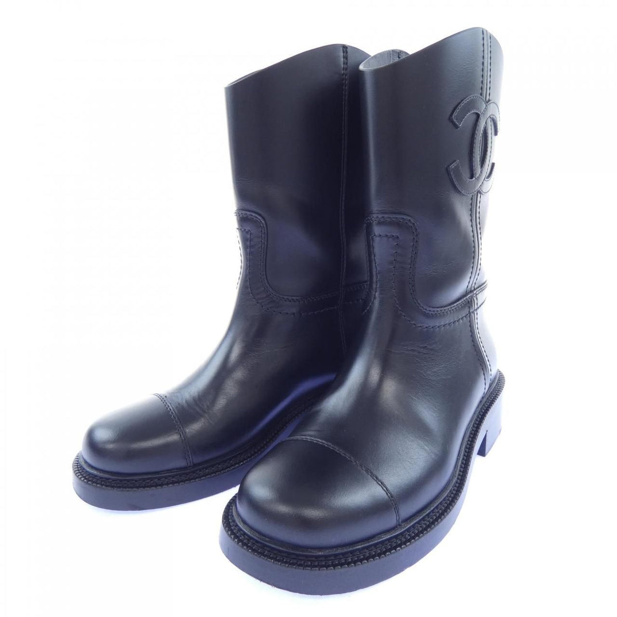 Chanel Short Boots Black — view 3