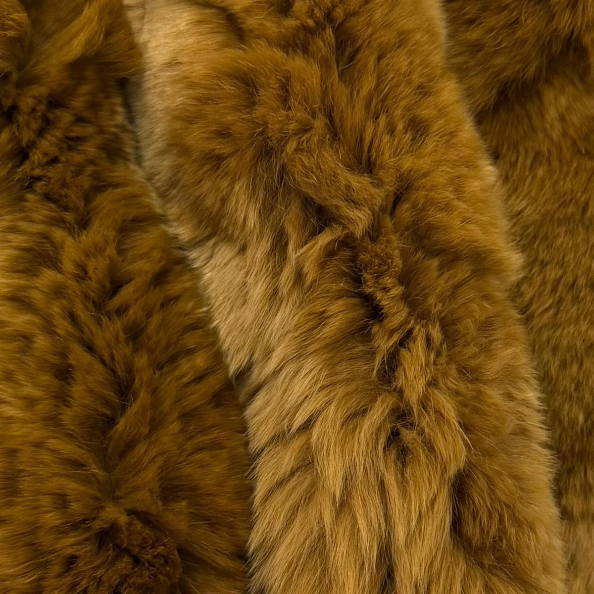 Chanel Vintage Lining Silk 100% Rex Fur Tippet Shawl Brown Scarf — view 7