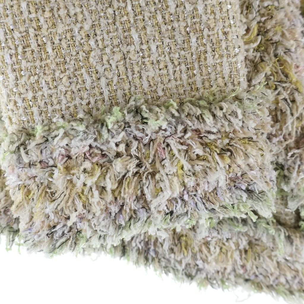 Chanel Mid-Length Tweed Jacket Beige 38 — view 6