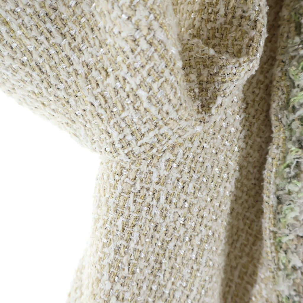 Chanel Mid-Length Tweed Jacket Beige 38 — view 5