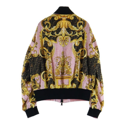 Fendi Fendace Jacket Silk All Over Print Pink Gold — view 2