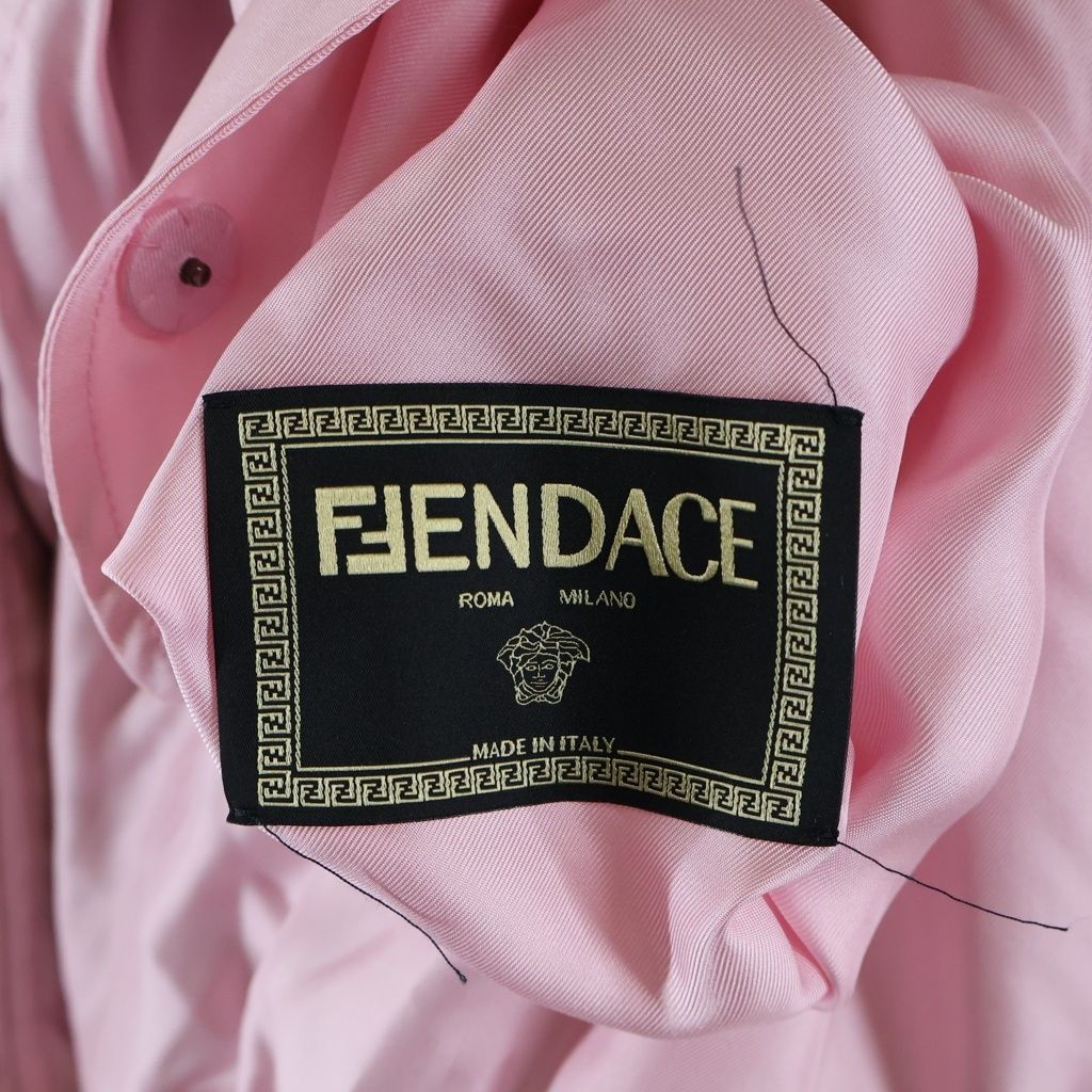 Fendi Fendace Jacket Silk All Over Print Pink Gold — view 7