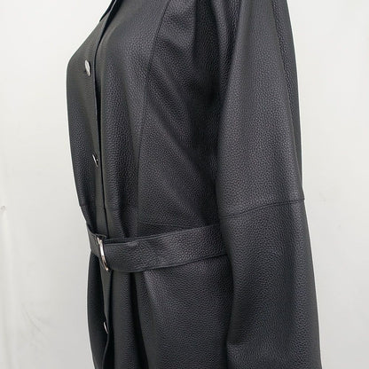 Hermes Leather Coat Sellier Buttons 5 Hanger Garment Included — view 3