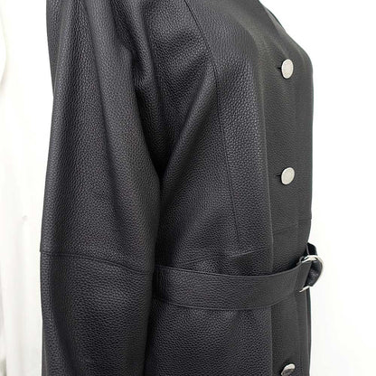 Hermes Leather Coat Sellier Buttons 5 Hanger Garment Included — view 4