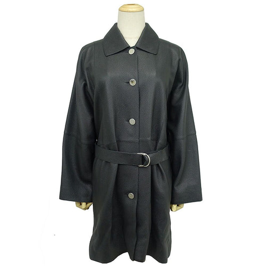 Hermes Leather Coat Sellier Buttons 5 Hanger Garment Included