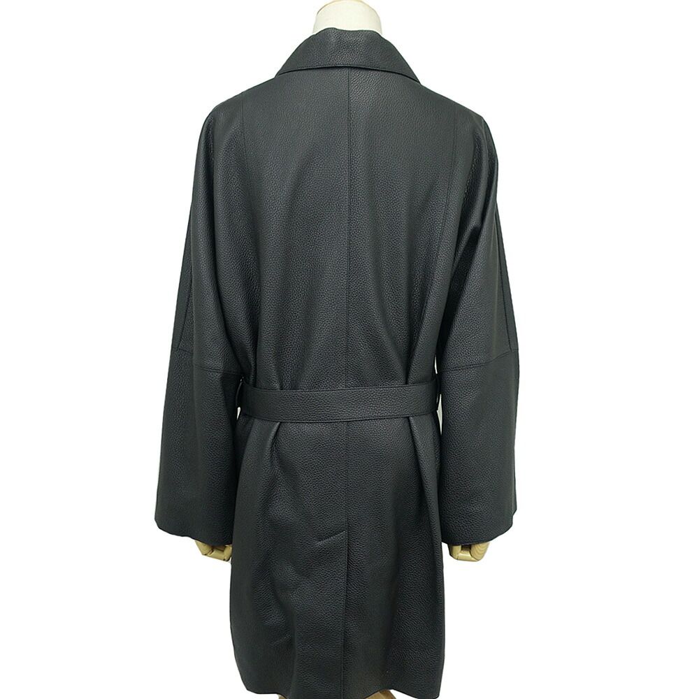 Hermes Leather Coat Sellier Buttons 5 Hanger Garment Included — view 2