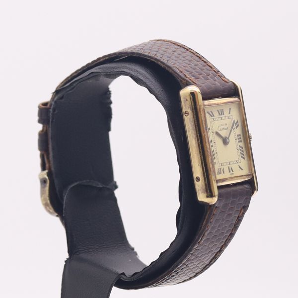Cartier Must Tank Manual Wind Ivory Dial Watch — view 2