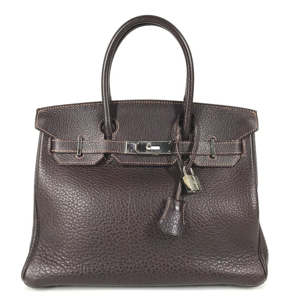Hermes Handbag Birkin 30 Fjord Havana Brown