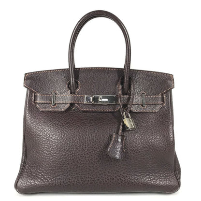 Hermes Handbag Birkin 30 Fjord Havana Brown