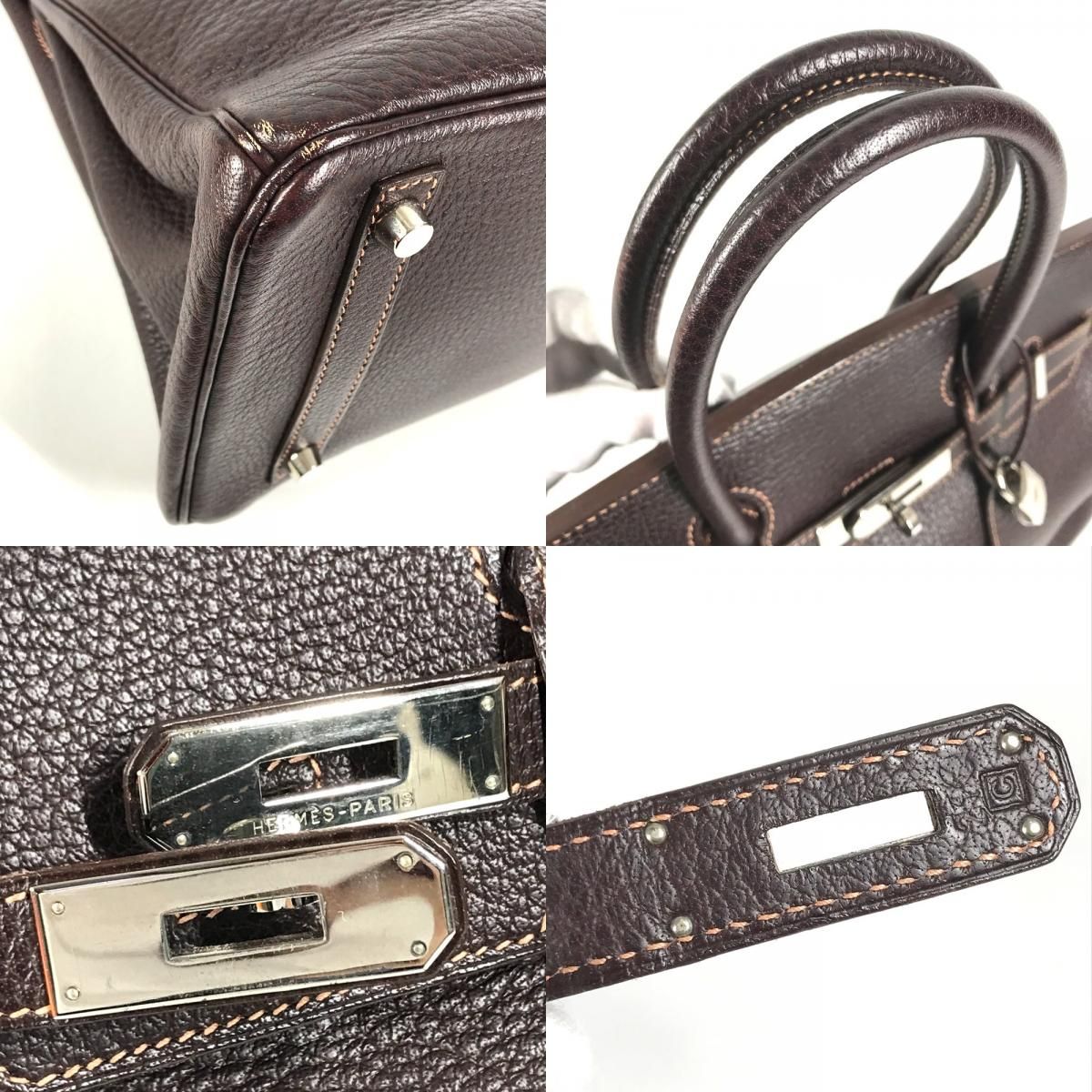 Hermes Handbag Birkin 30 Fjord Havana Brown — view 7