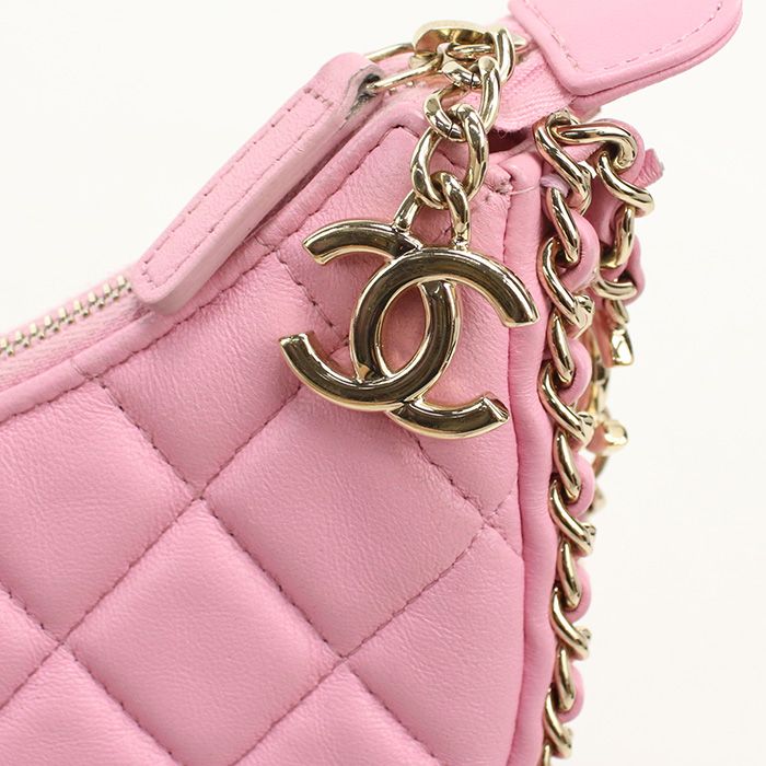 Chanel Small Hobo Quilted Shoulder Bag Lambskin — view 7