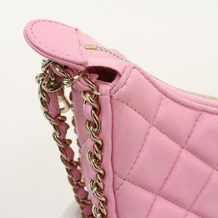 Chanel Small Hobo Quilted Shoulder Bag Lambskin — view 8