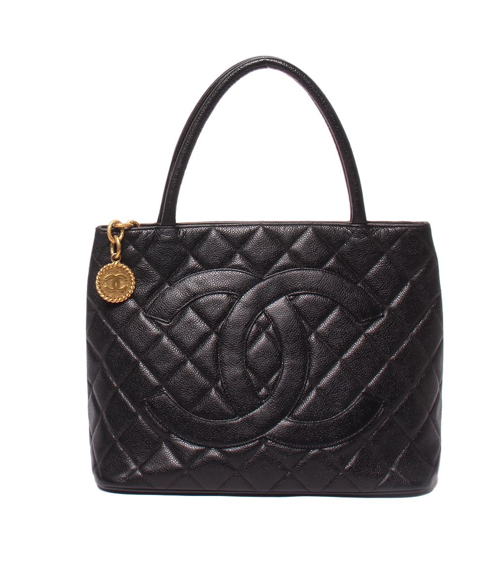 Chanel Tote Bag Gold Caviar Leather Reissue