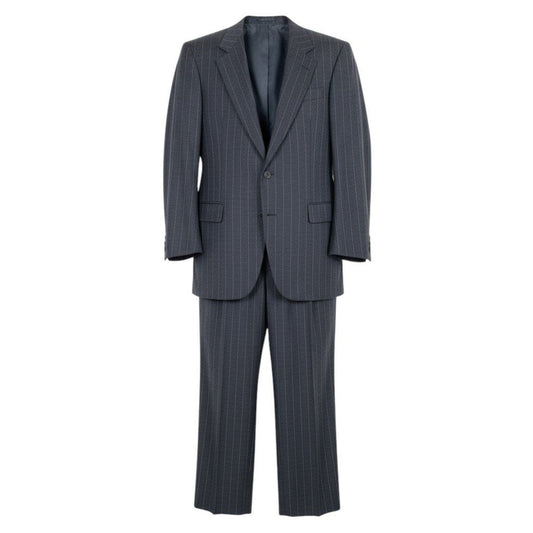 Bottega Veneta Suit Set Tailored Jacket Trousers Striped Dark Navy Wool