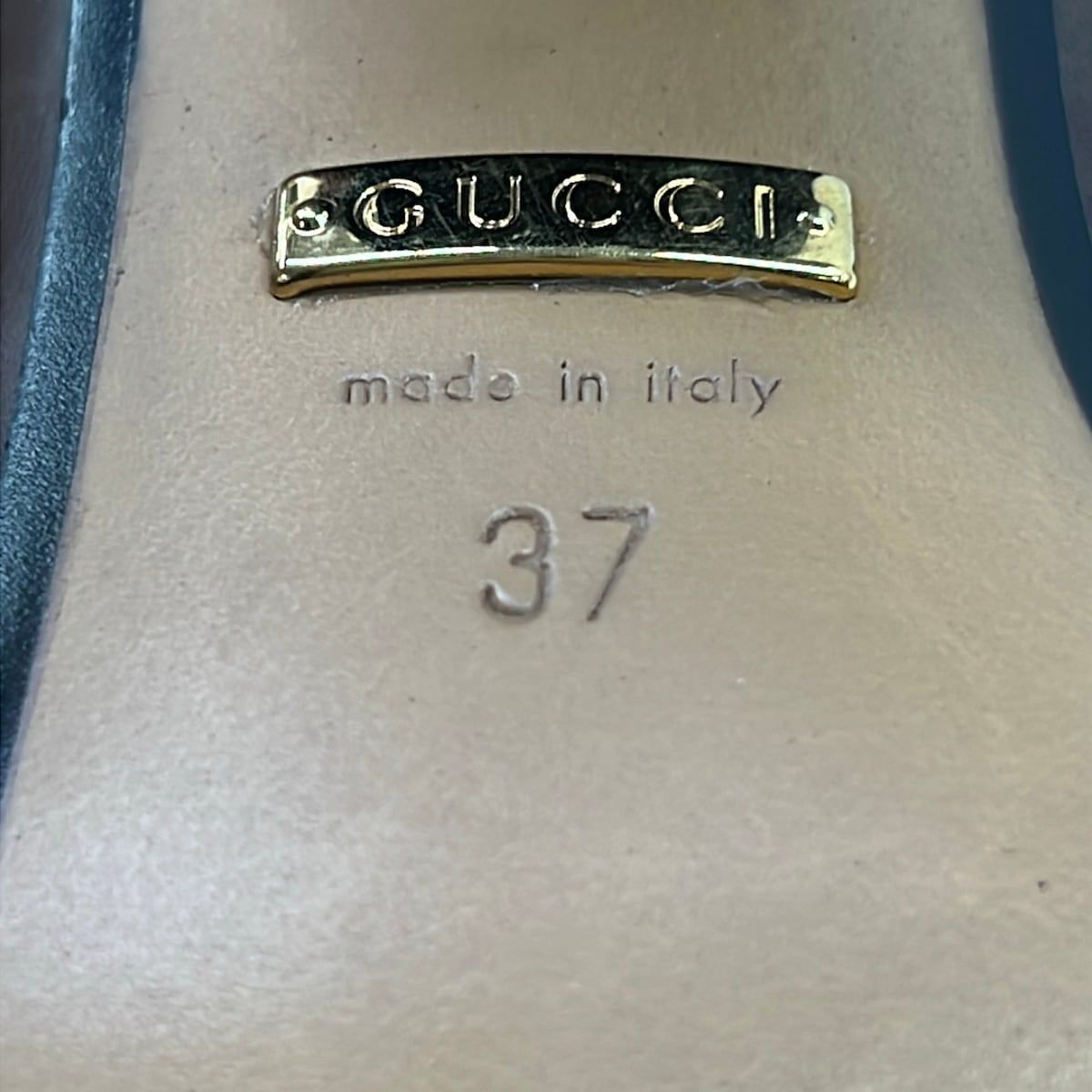 Gucci Pumps Dark Brown Green Multi Double G Sherry Leather Heels — view 6
