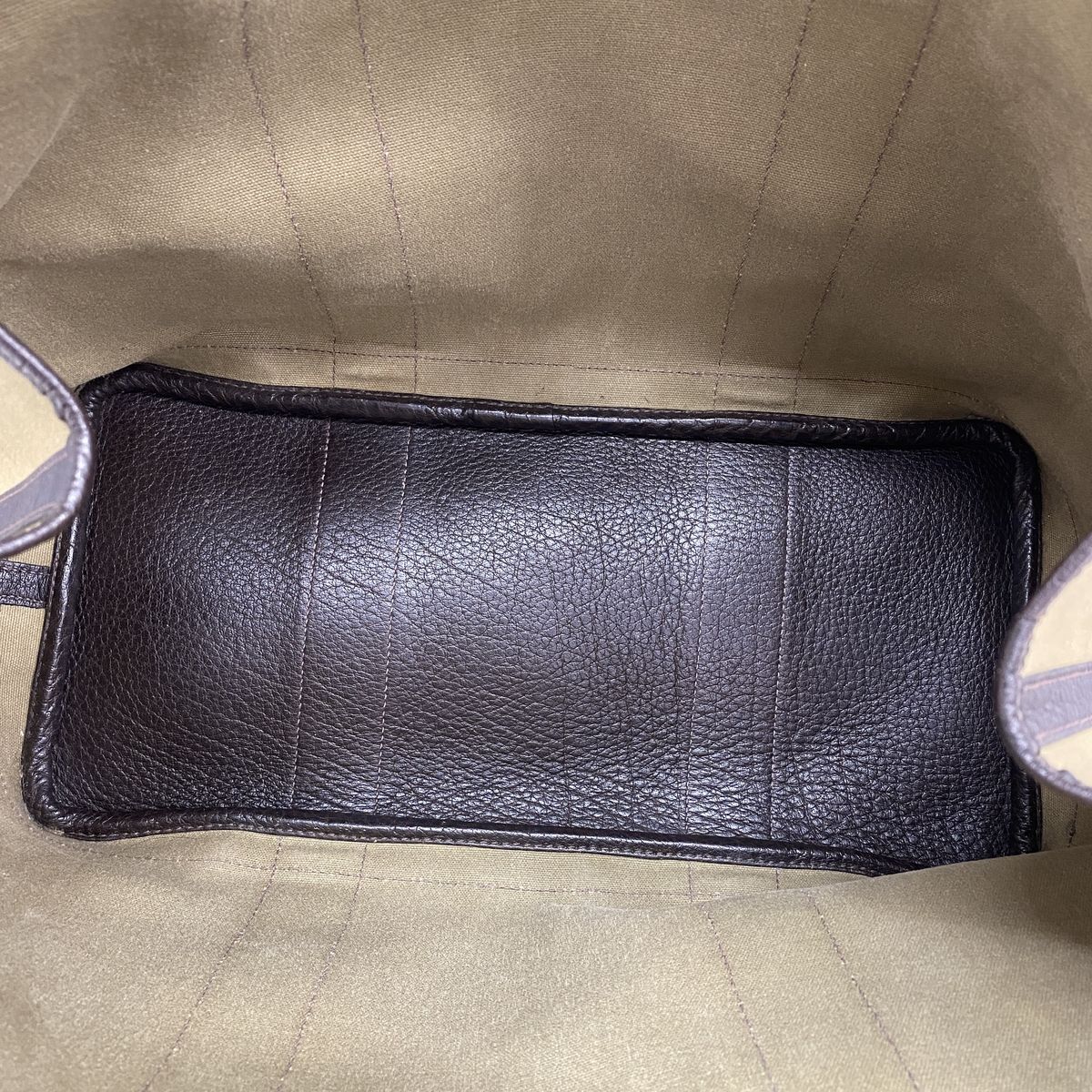 Hermes Tote Bag Garden Party PM Toile Officier Brown Silver — view 4