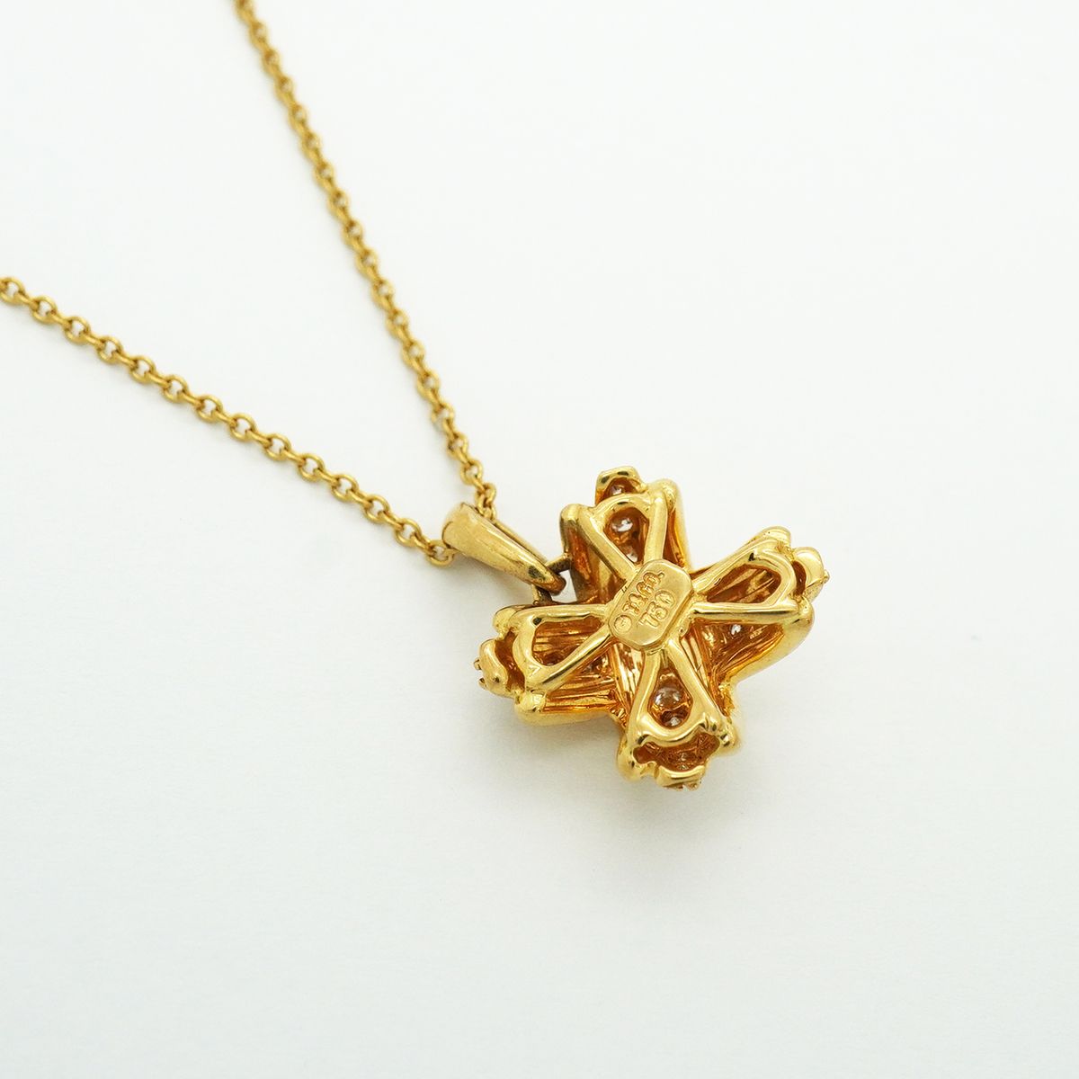 Tiffany & Co Necklace Signature 18k Yellow Gold Diamond — view 2