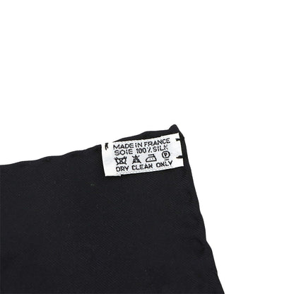 Hermes Carre 90 Large Scarf en Piste on Stage Silk 100% Beige Black — view 4