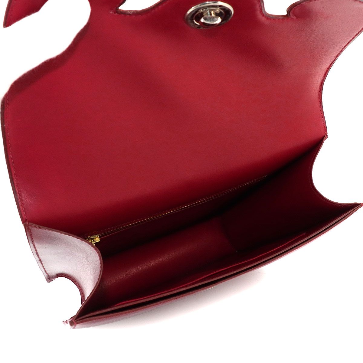 Hermes Frigate Hand Bag Box Calf Rouge Ash Silver Gold — view 6