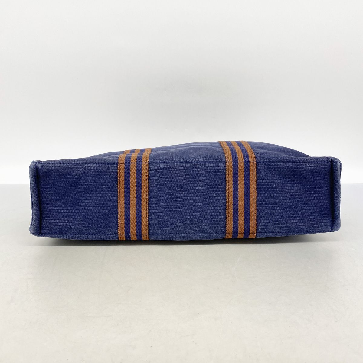 Hermes Tote Bag Fourre Tout MM Canvas Navy Silver — view 3