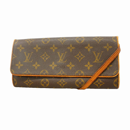 Louis Vuitton Shoulder Bag Monogram Pochette Twin GM Brown