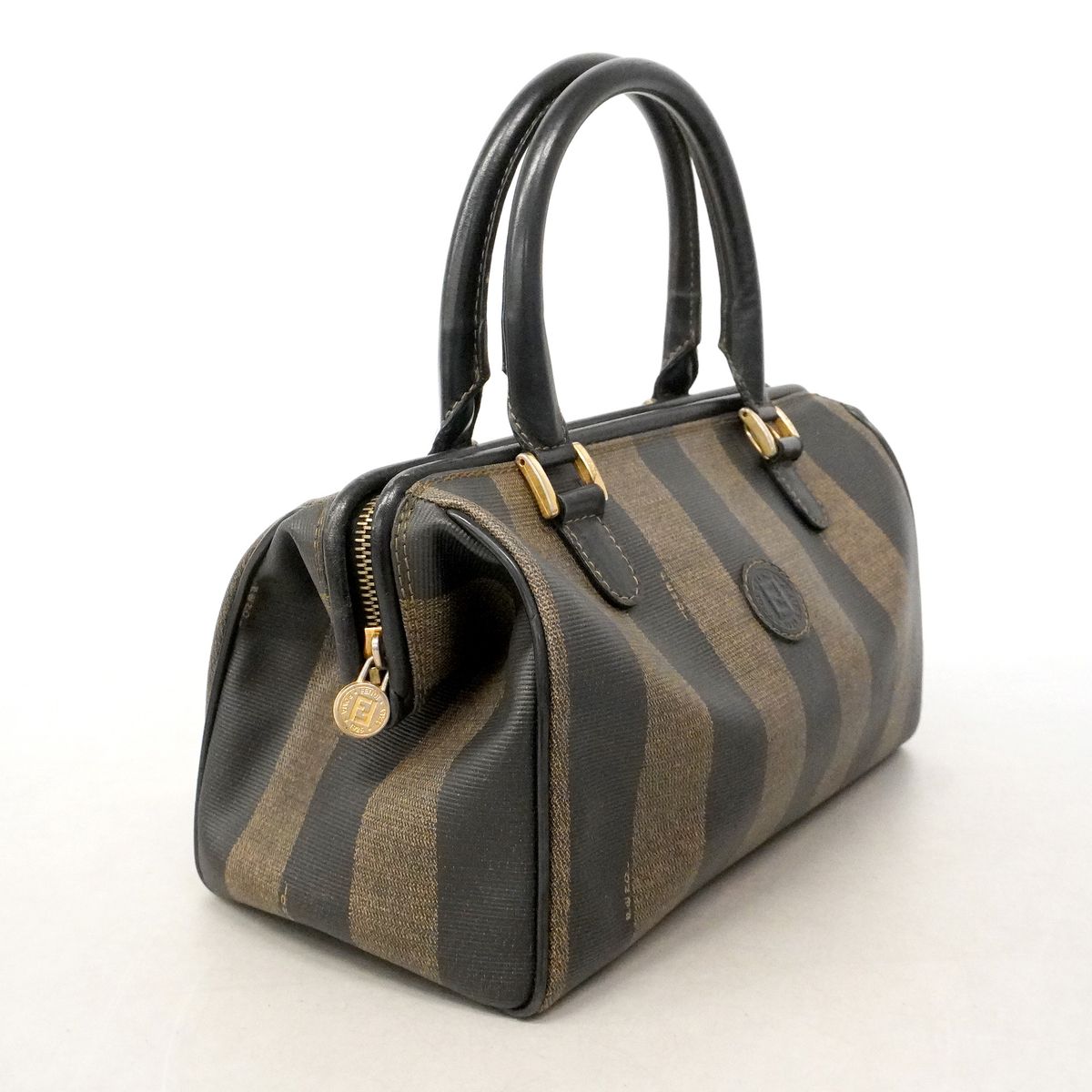 Fendi Handbag Pecan Black Brown Gold — view 2