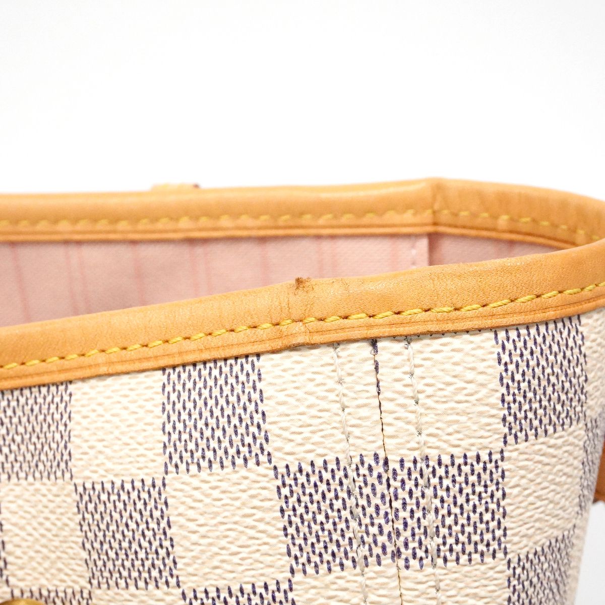 Louis Vuitton Tote Bag Damier Azur Neverfull MM Rose Ballerine — view 6
