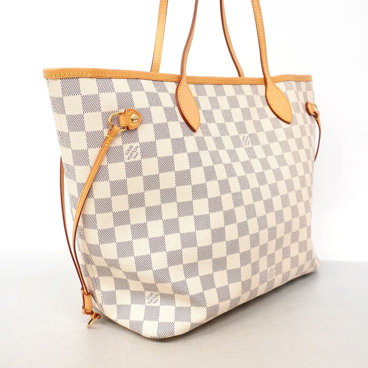 Louis Vuitton Tote Bag Damier Azur Neverfull MM Rose Ballerine — view 2