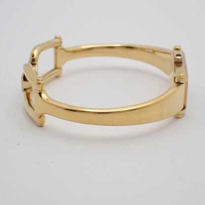 Gucci L Bracelet Watch Quartz Gold Black Dial — view 4