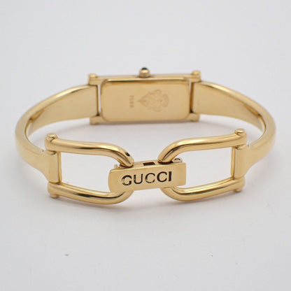 Gucci L Bracelet Watch Quartz Gold Black Dial — view 3