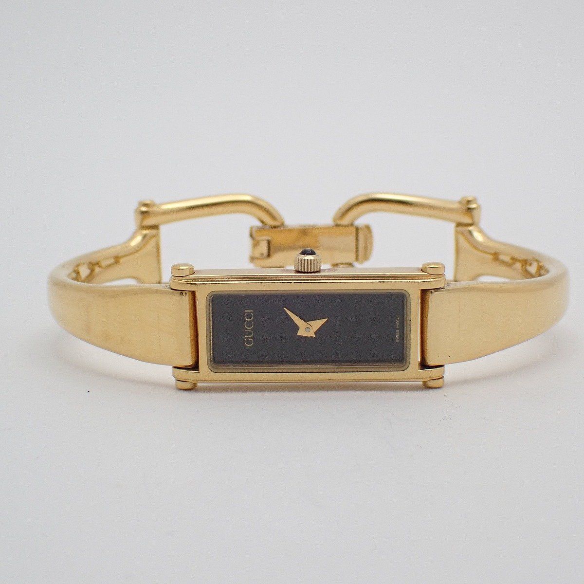 Gucci L Bracelet Watch Quartz Gold Black Dial — view 2