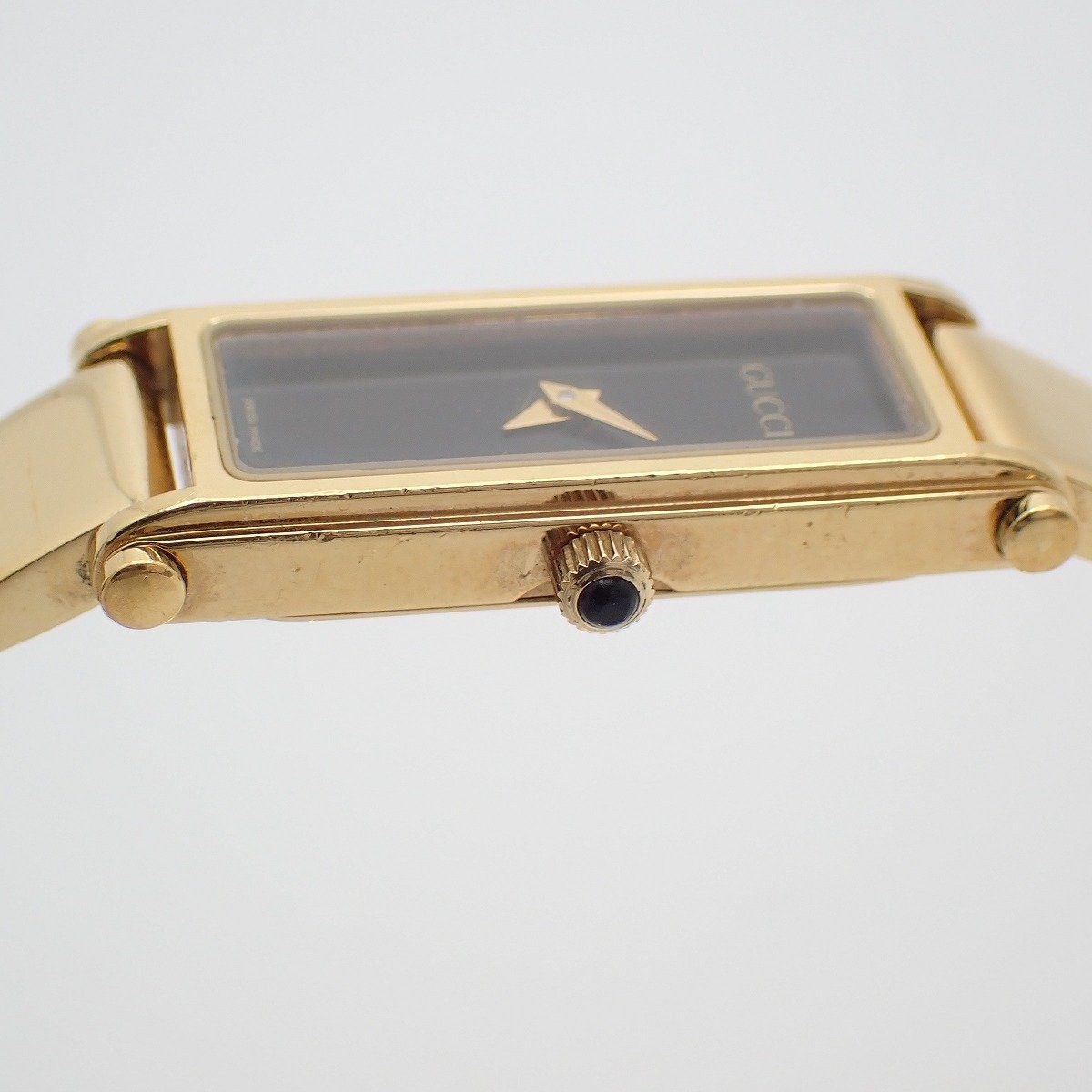 Gucci L Bracelet Watch Quartz Gold Black Dial — view 7