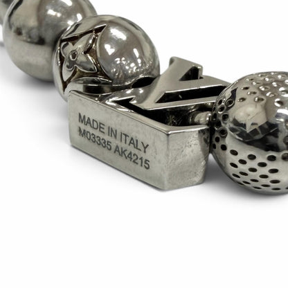 Louis Vuitton Necklace Damier Staple Ball Silver — view 8