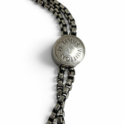 Louis Vuitton Necklace Damier Staple Ball Silver — view 6