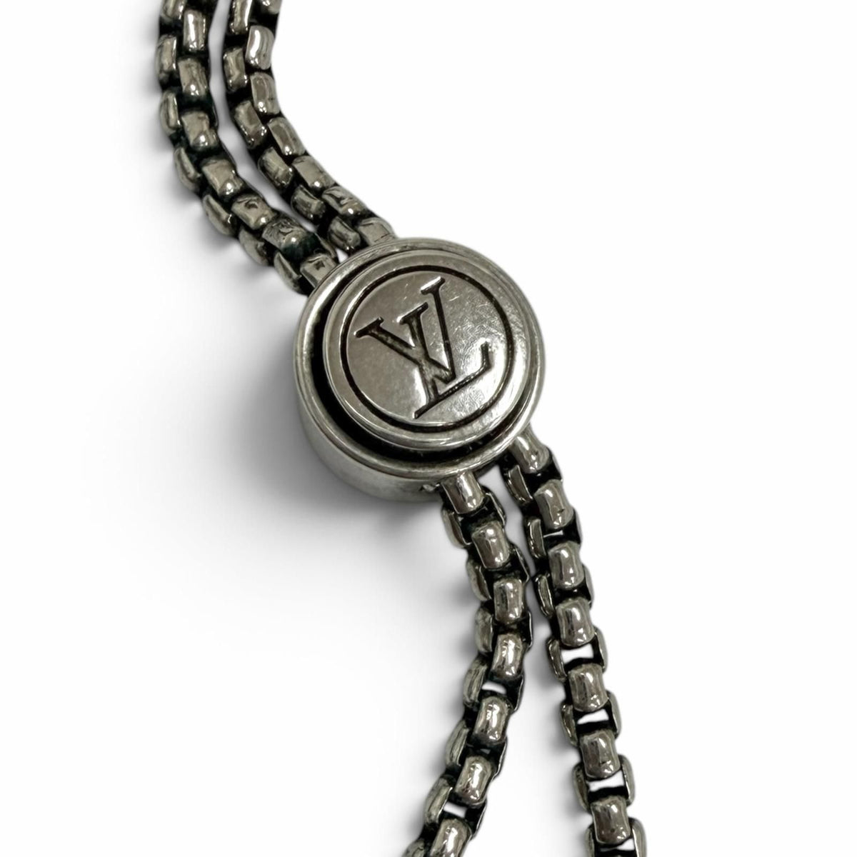 Louis Vuitton Necklace Damier Staple Ball Silver — view 5