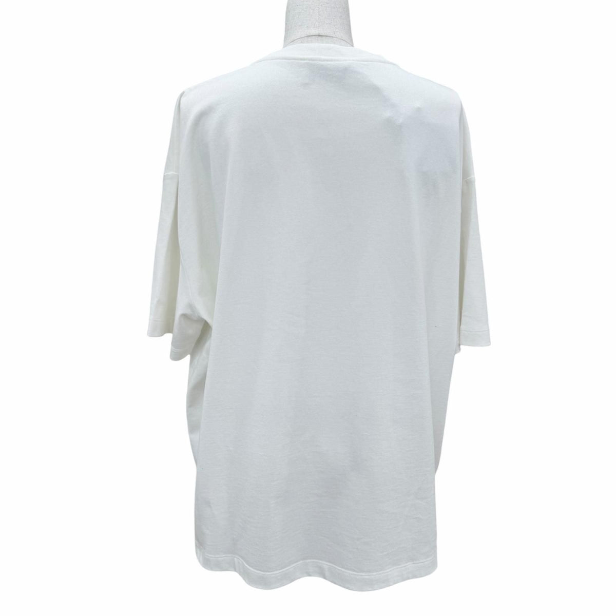 Prada Cotton 100% Triangle Logo Oversized Short Sleeve T-Shirt White — view 4