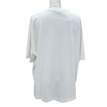 Prada Cotton 100% Triangle Logo Oversized Short Sleeve T-Shirt White — view 4