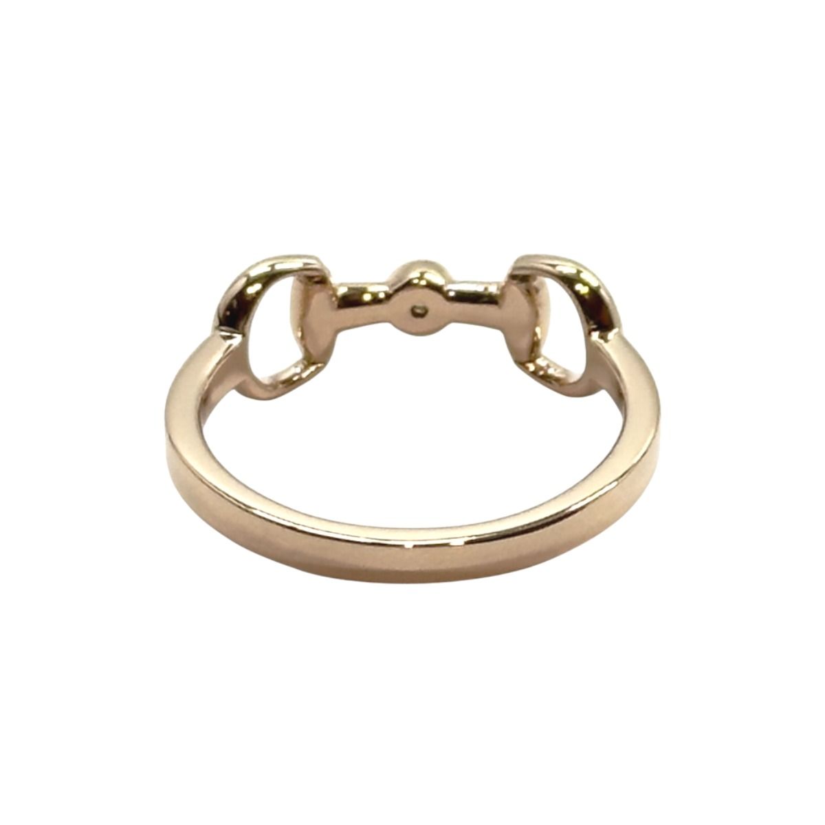 Gucci Horsebit 18k Pink Gold Diamond Ring — view 3