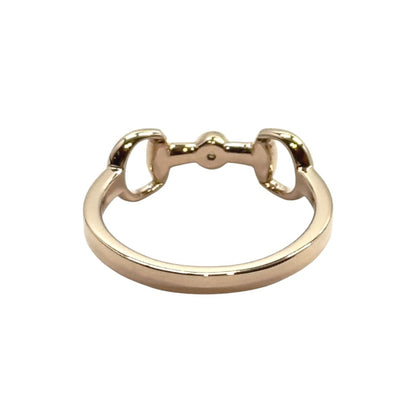 Gucci Horsebit 18k Pink Gold Diamond Ring — view 3