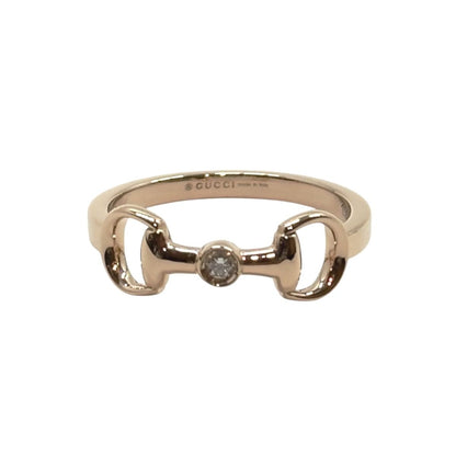 Gucci Horsebit 18k Pink Gold Diamond Ring