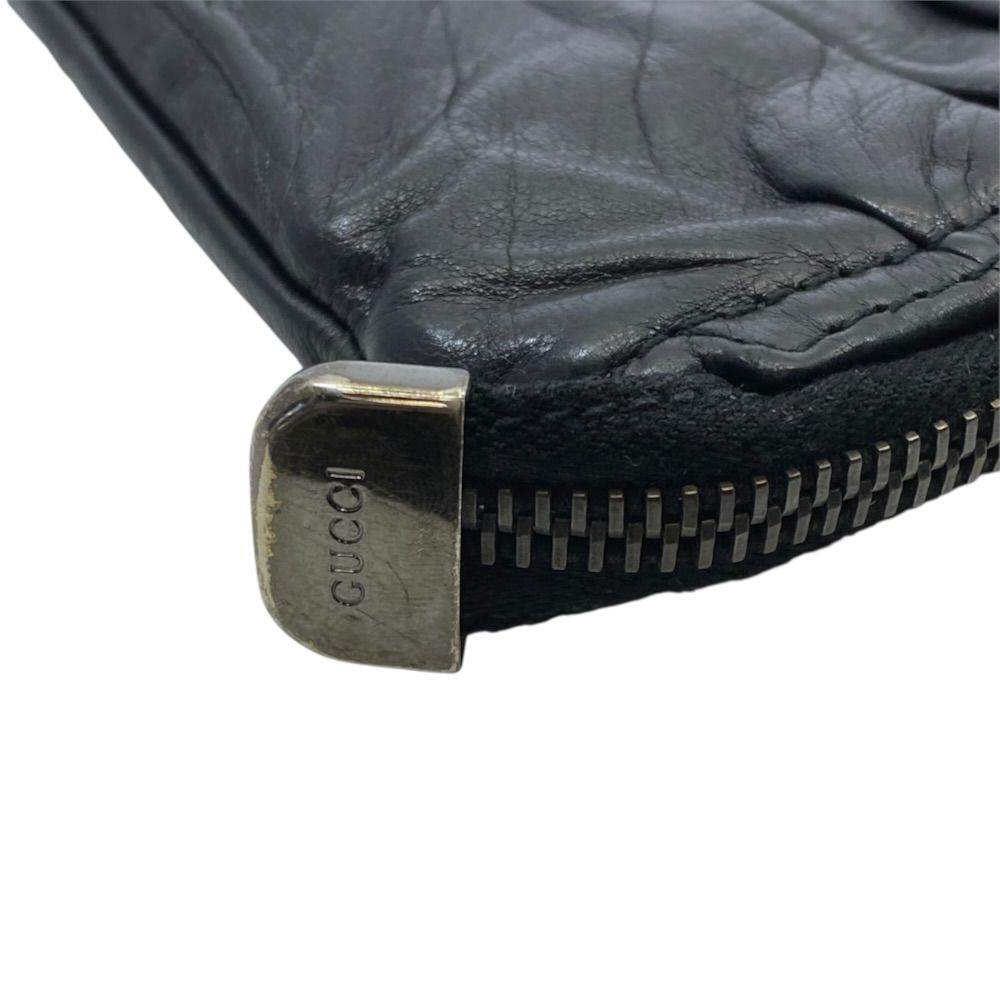 Gucci Interlocking G Wallet Multi Pouch Clutch Leather Black — view 5