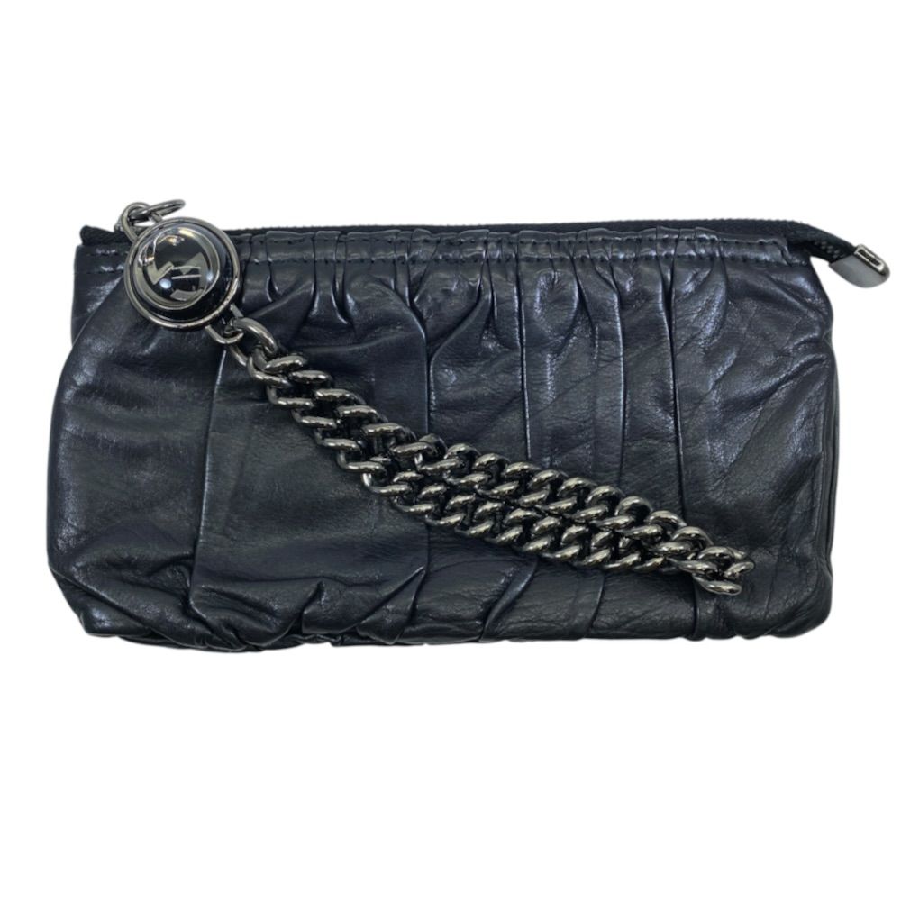 Gucci Interlocking G Wallet Multi Pouch Clutch Leather Black