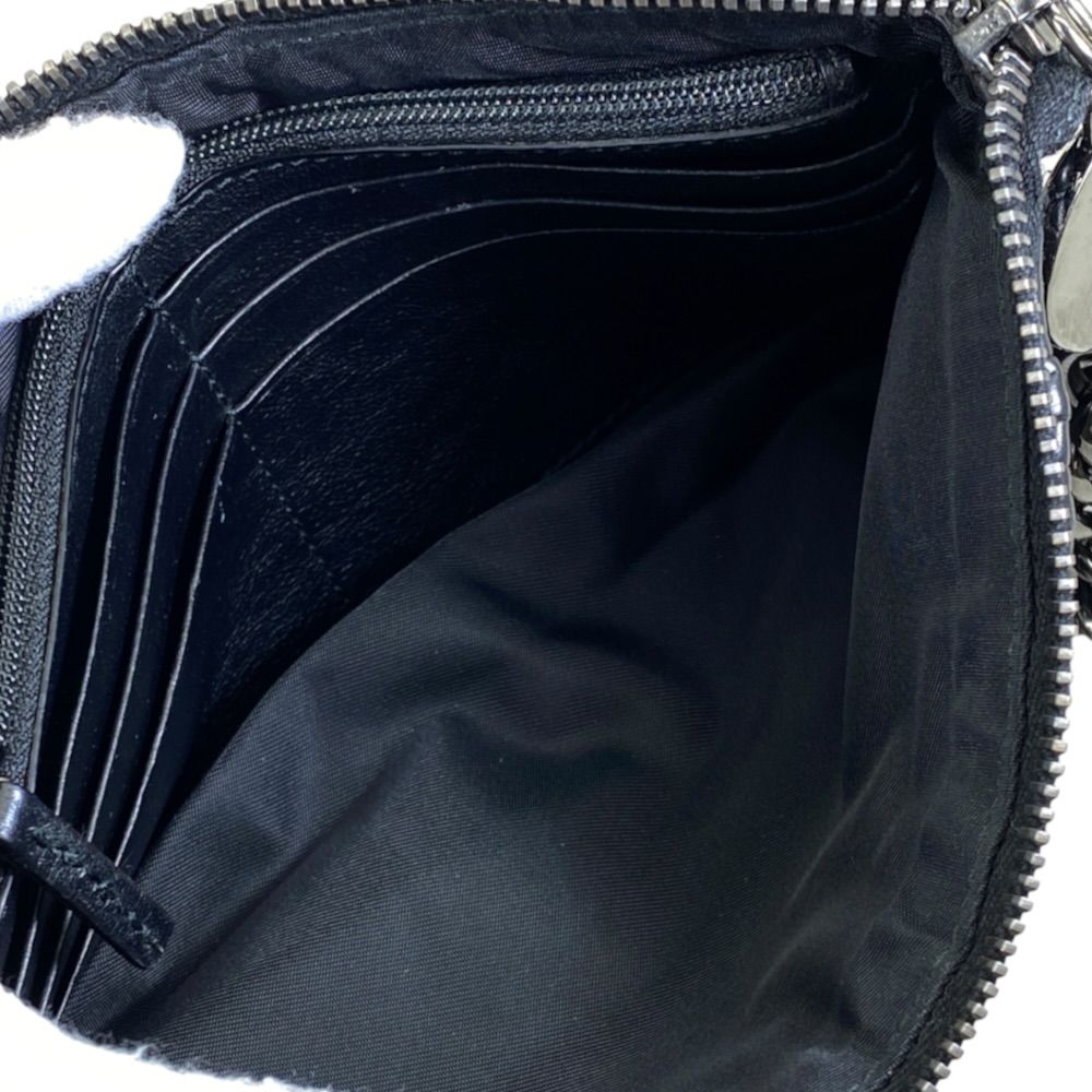 Gucci Interlocking G Wallet Multi Pouch Clutch Leather Black — view 6