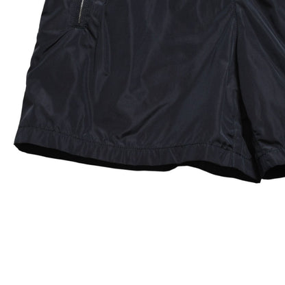 Miu Miu Nylon Pants Shorts Navy Gray Silver — view 5
