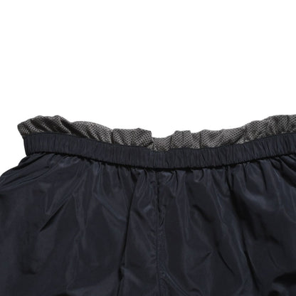 Miu Miu Nylon Pants Shorts Navy Gray Silver — view 7
